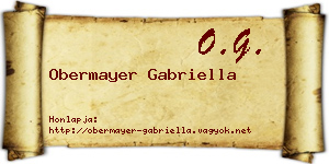 Obermayer Gabriella névjegykártya